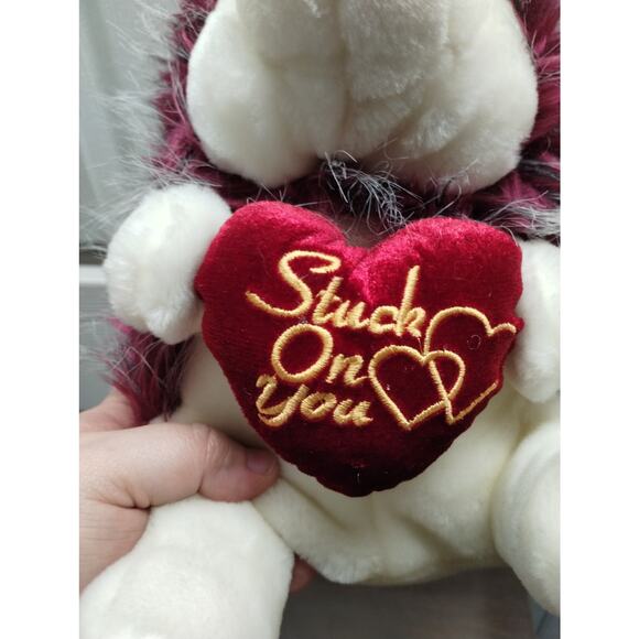 Dan Dee Collector's Choice Stuck on You Pink Hair Hedgehog Valentine Plush - Picture 3 of 7